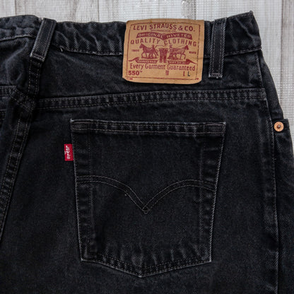 90s 98年製 Levi’s リーバイス 550 ブラック デニムパンツ W32 L31.8