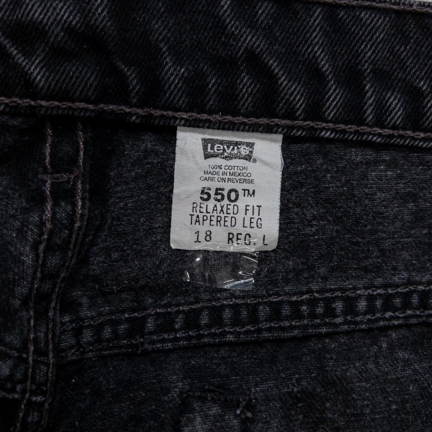 90s 98年製 Levi’s リーバイス 550 ブラック デニムパンツ W32 L31.8