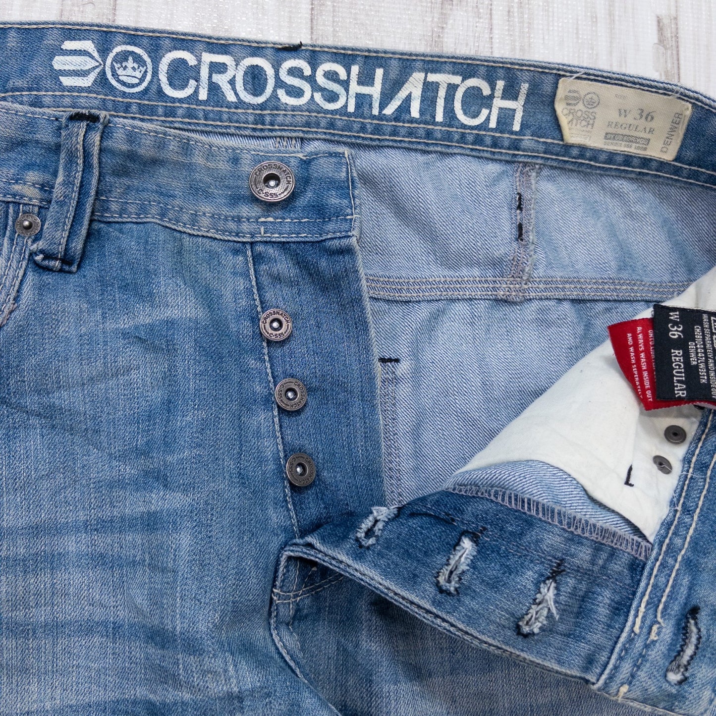 00s CROSSHATCH ヒップホップ デニムパンツ W36 L30