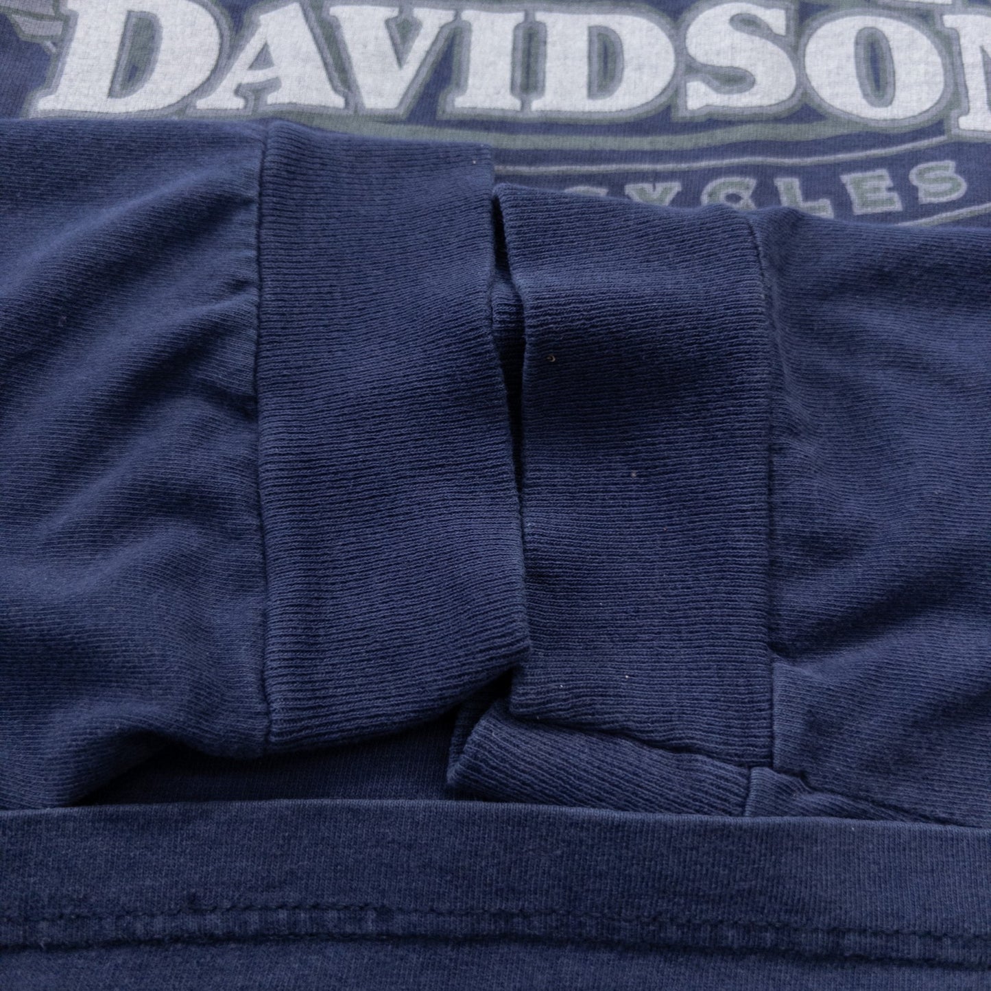 00s HARLEY-DAVIDSON ハーレーダビッドソン 長袖Tシャツ ロンT XL USA製 ネイビー