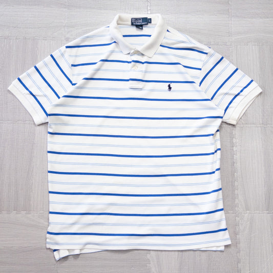 90s 00s Polo by Ralph Lauren ポロシャツ ボーダー L