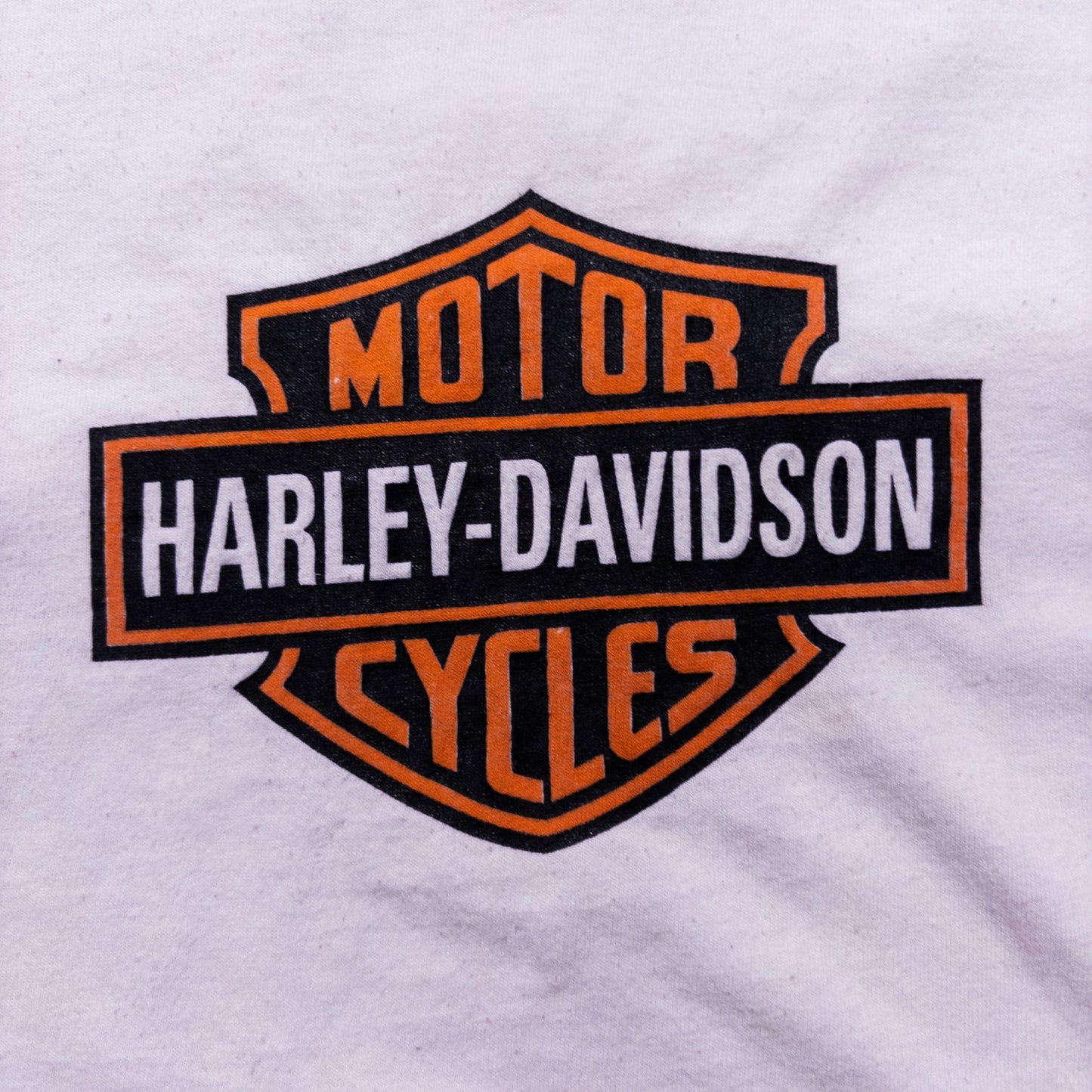 00s HARLEY-DAVIDSON ハーレーダビッドソン フレイムロゴ 長袖Tシャツ ロンT ホワイト USA製 L