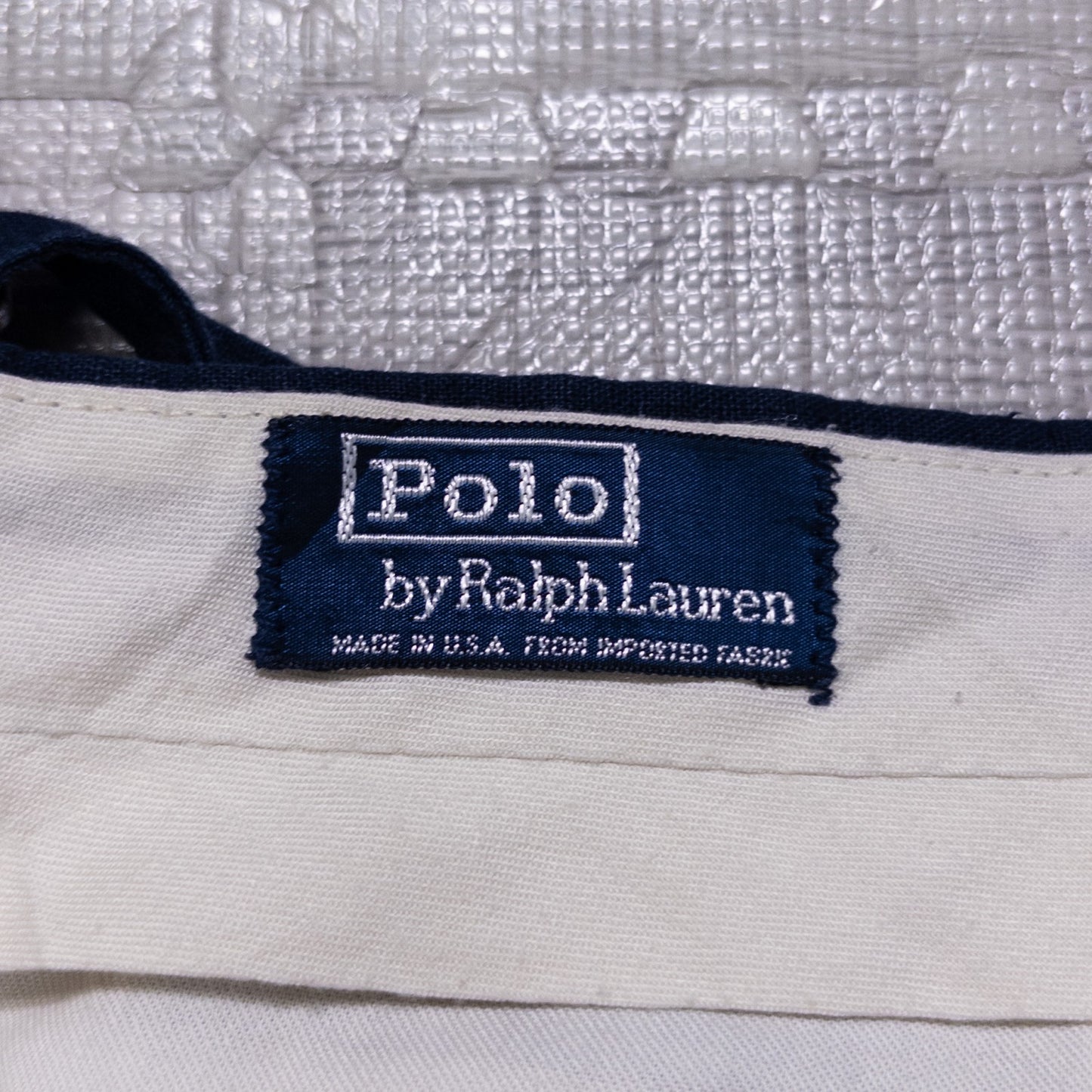 90s Polo by Ralph Lauren リネン ハーフパンツ ネイビー USA製 L相当