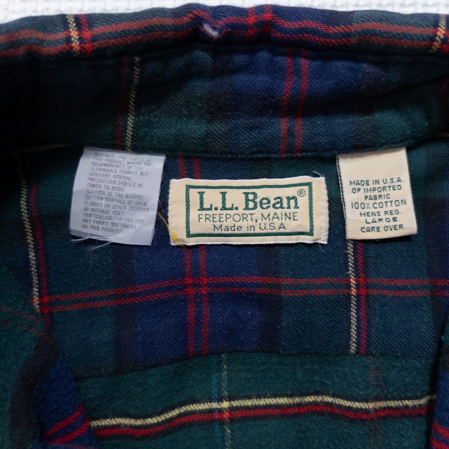 80s 90s L.L.Bean エルエルビーン 長袖シャツ チェック柄 USA製 L