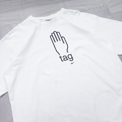 古着 00s NIKE ナイキ tag Tシャツ ホワイト XXL