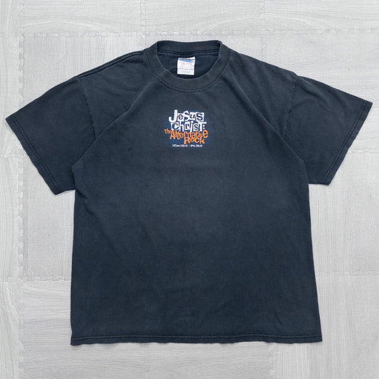 古着 00s Jesus christ ジーザス Tシャツ ロックTシャツ 聖書 ブラックL