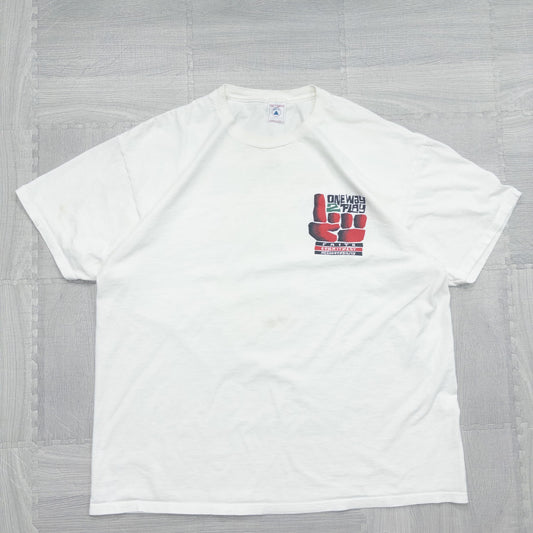 古着 00s ONE WAY 2PLAY Ｔシャツ ホワイト XXL