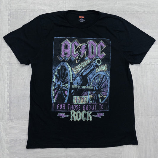 古着 20s ACDC バンT バンドTシャツ ブラック メンズXL