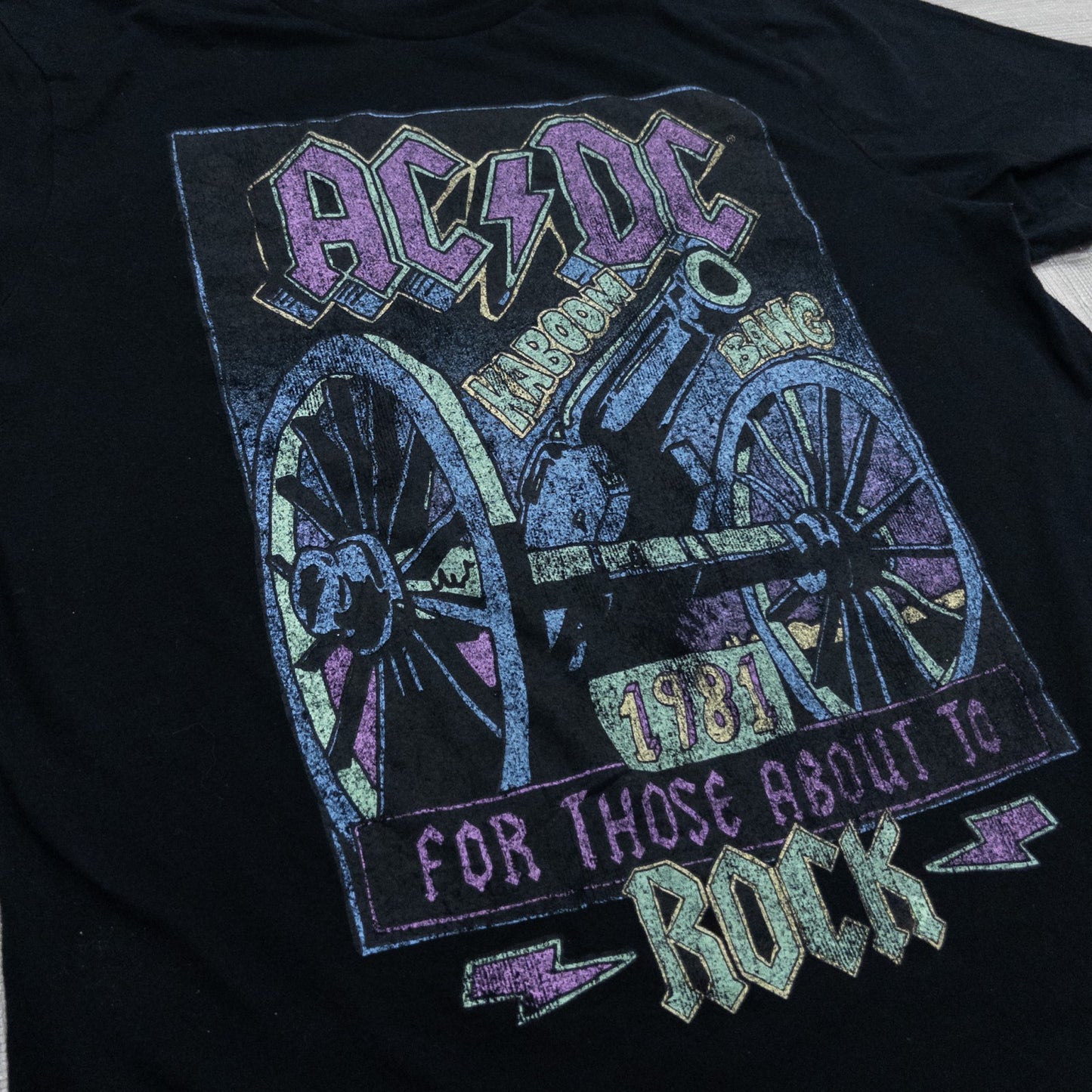 古着 20s ACDC バンT バンドTシャツ ブラック メンズXL