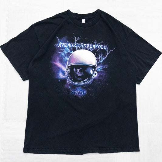 古着 10s バンド AVENGED SEVENFOLD 2017 TOUR バンドTシャツ バンT ブラック XL