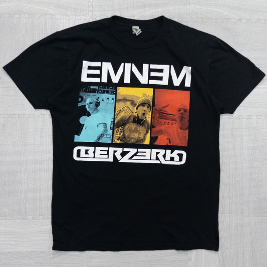 古着 00s EMINEM エミネム Berzerk ラップTシャツ ブラックM