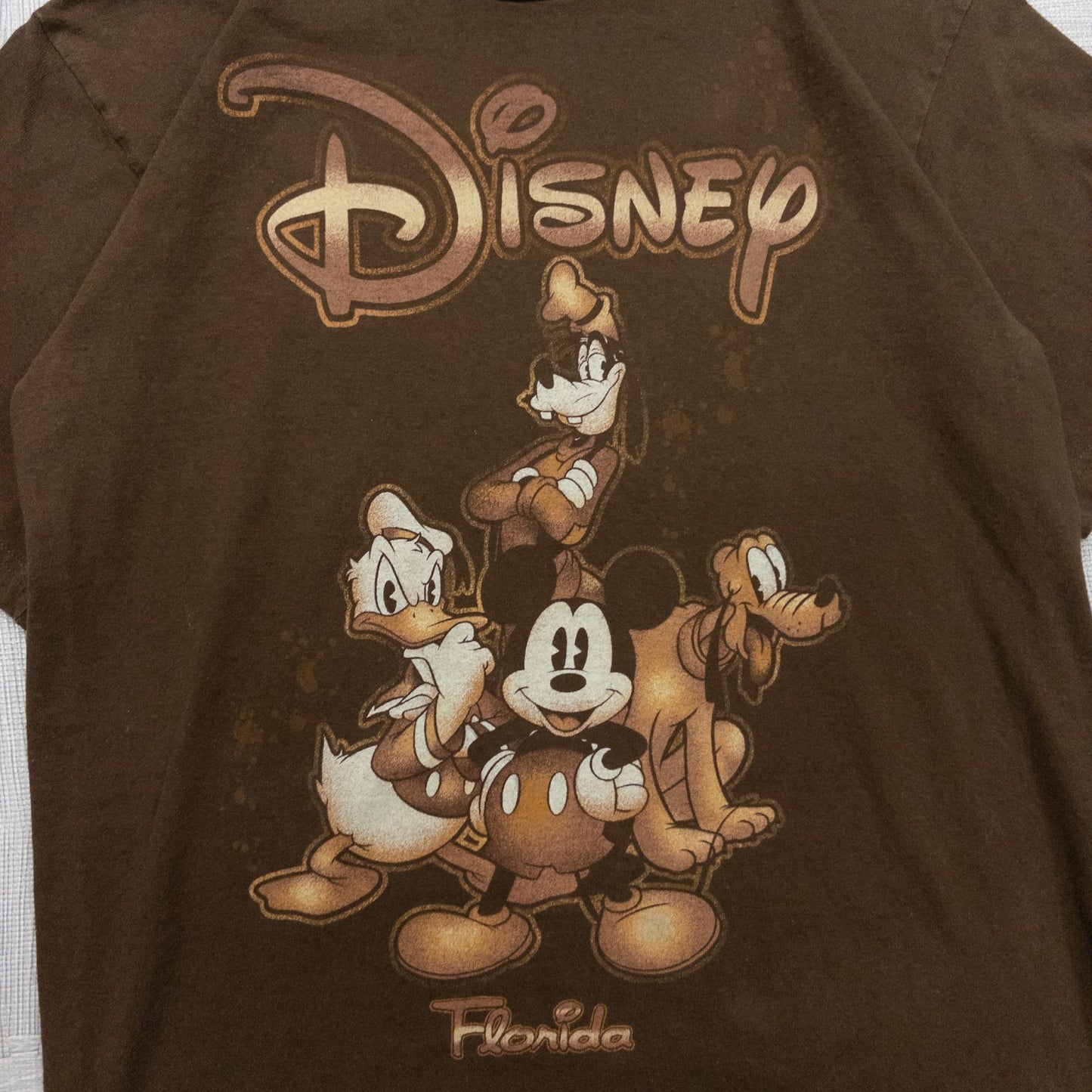 古着 00s DISNEY ディズニーフロリダ Tシャツ ブラウン