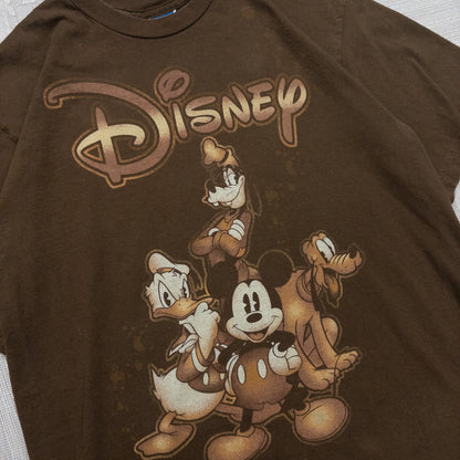 古着 00s DISNEY ディズニーフロリダ Tシャツ ブラウン