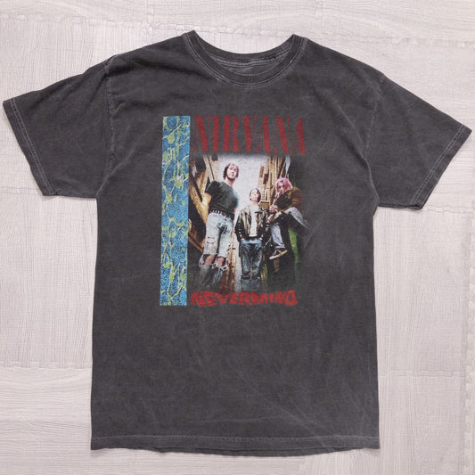 古着 00s NIRVANA ニルヴァーナ NEVERMIND Tシャツ バンドTシャツ バンT ブラックM