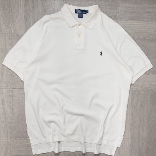 古着 90s 00s Polo by Ralph Lauren ポロシャツ ホワイト