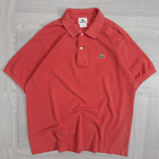 古着 70-80s LACOSTE ラコステ ポロシャツ 薄いレッド L