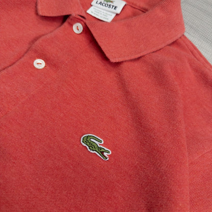 古着 70-80s LACOSTE ラコステ ポロシャツ 薄いレッド L