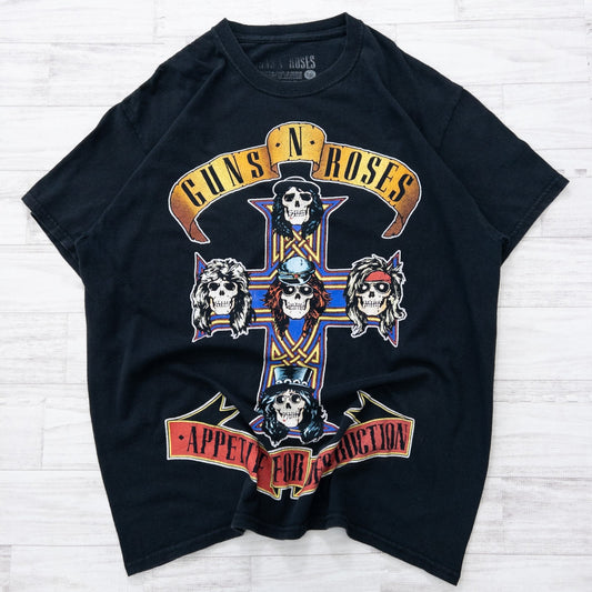 00s バンド Guns N’ Roses ガンズアンドローゼズ バンT バンドtシャツ ブラックL