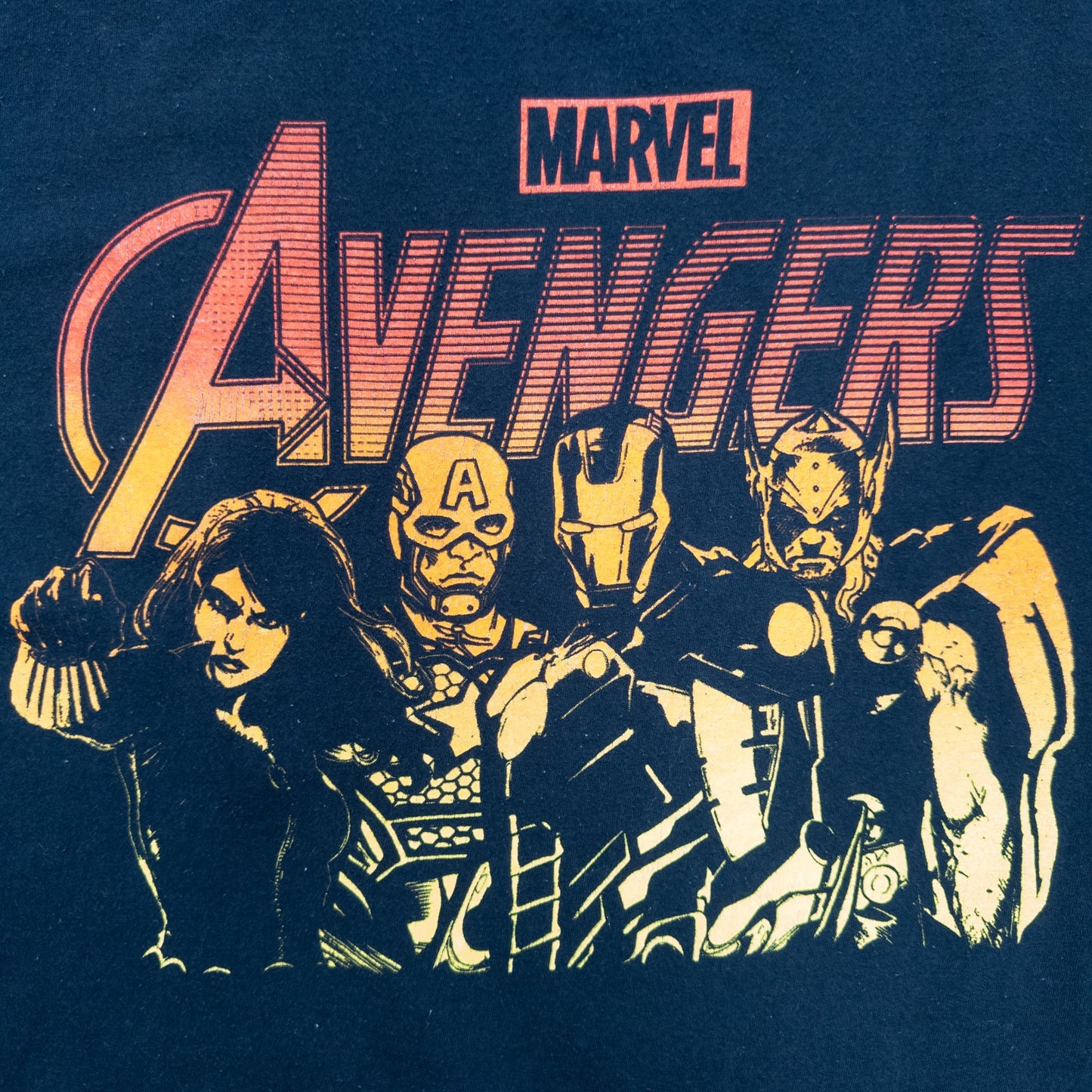 古着 00s MARVEL AVENGERS アベンジャーズ Tシャツ ブラック L