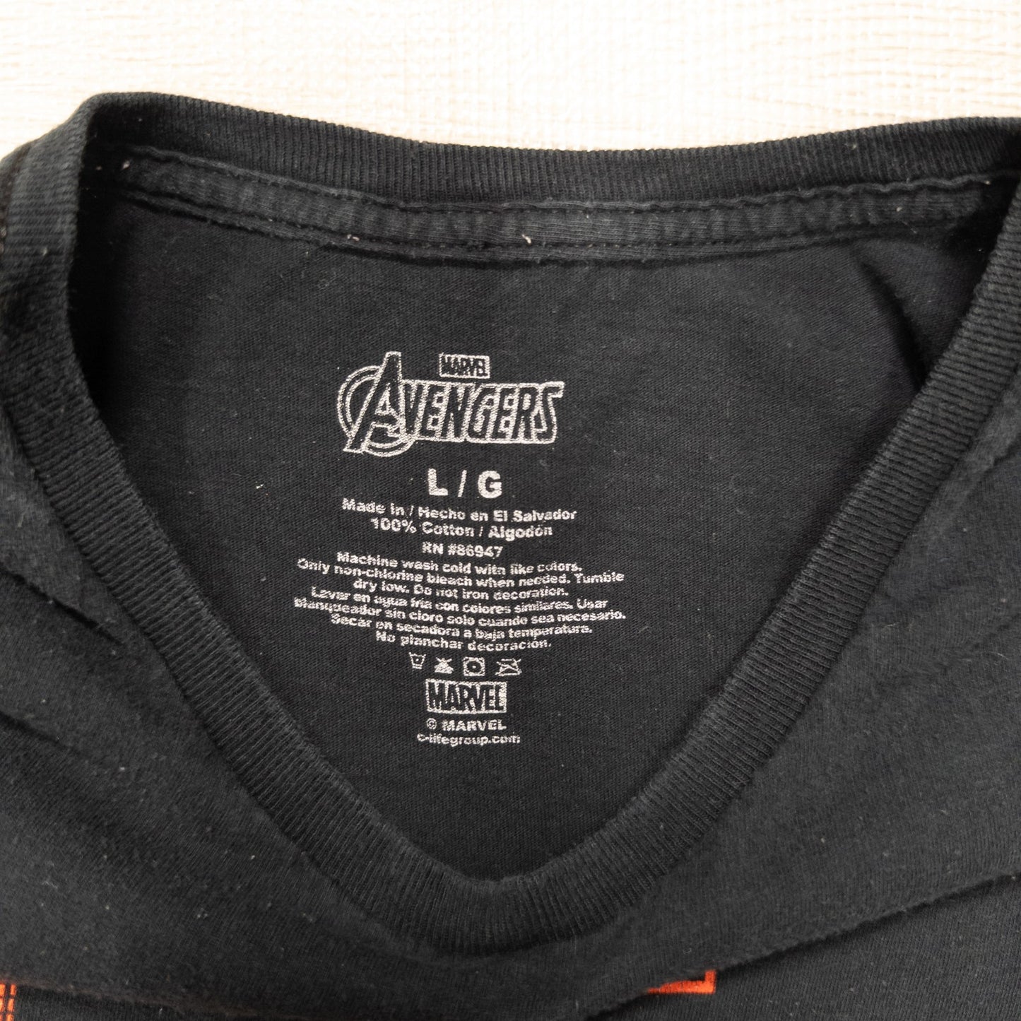 古着 00s MARVEL AVENGERS アベンジャーズ Tシャツ ブラック L