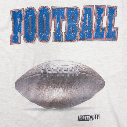 古着 90s FOOTBALL フットボール アメフト プリントTシャツ グレー シングルステッチ