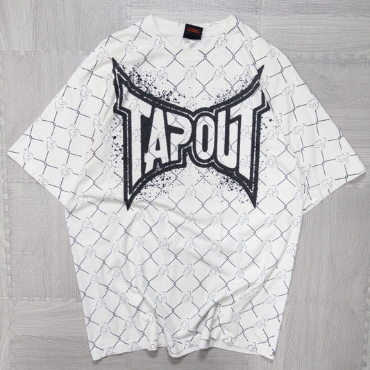 古着 90s-00s TAPOUT タップアウト Tシャツ ホワイト