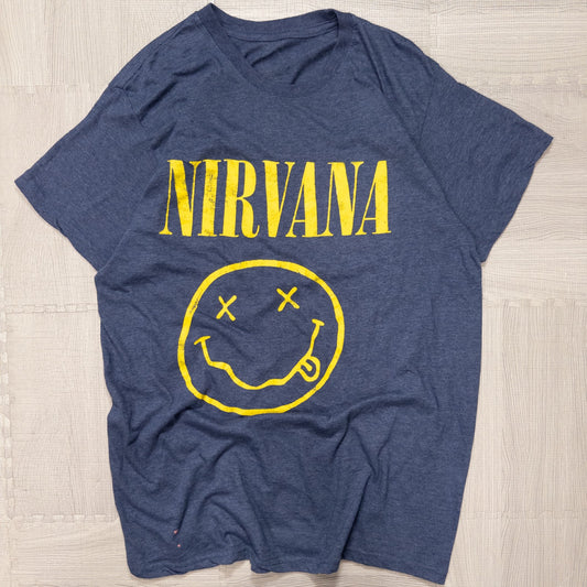 古着 00s NIRVANA ニルバーナ バンＴ バンドＴシャツ チャコール