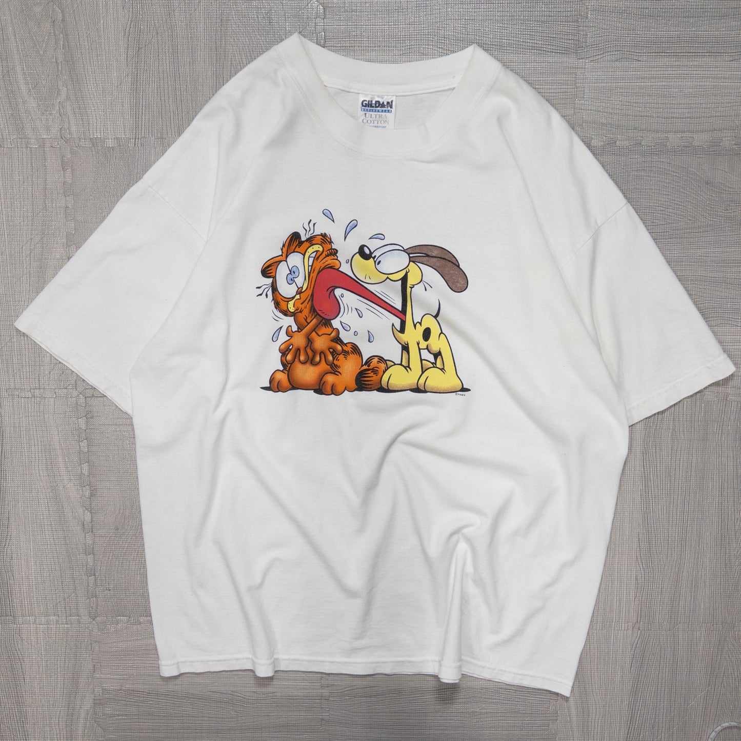 古着 00s  Garfield ガーフィールド Ｔシャツ ホワイト XL