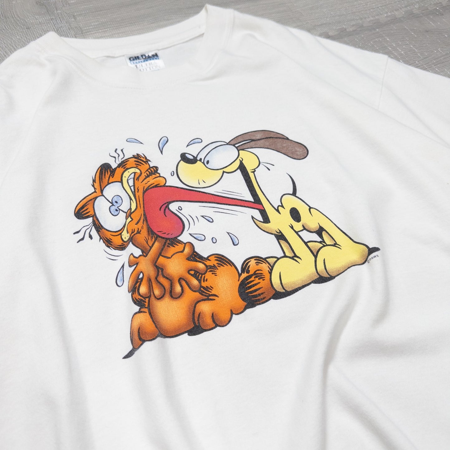 古着 00s  Garfield ガーフィールド Ｔシャツ ホワイト XL