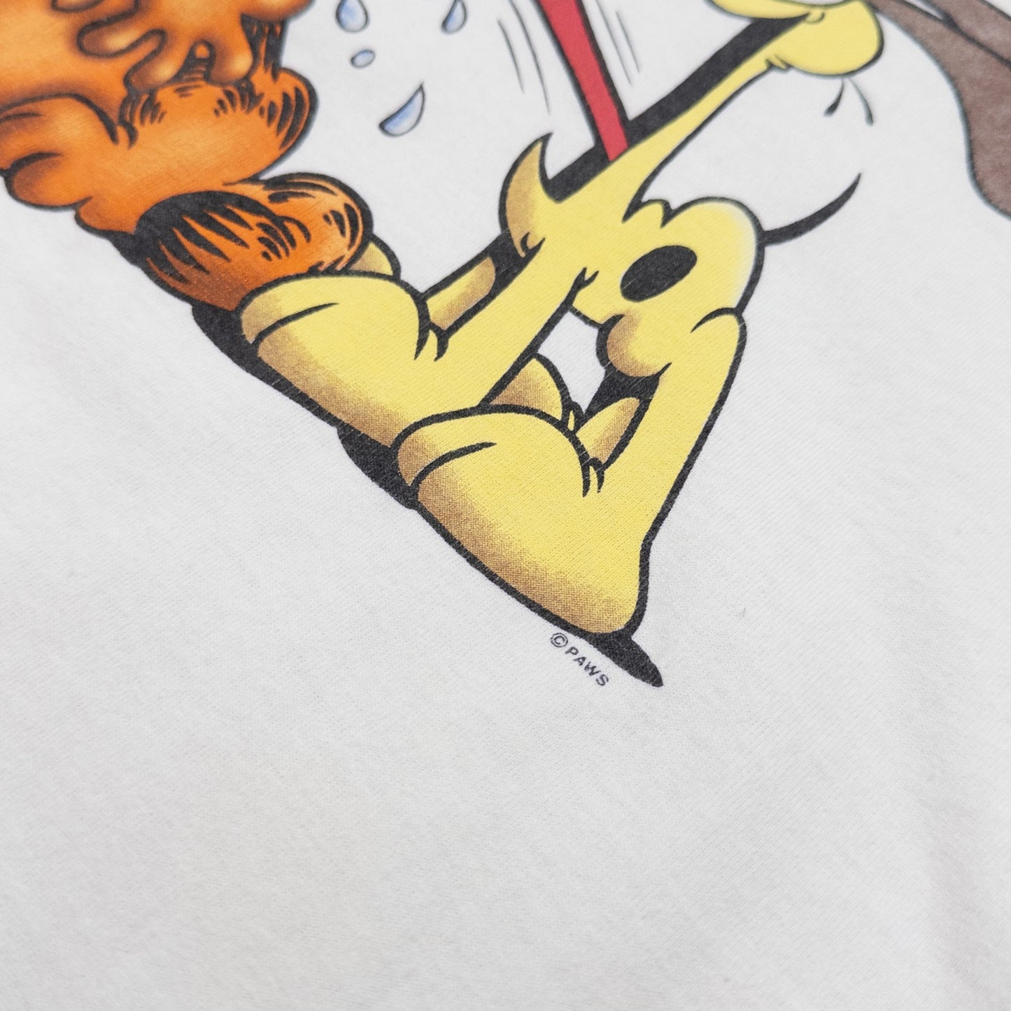 古着 00s  Garfield ガーフィールド Ｔシャツ ホワイト XL