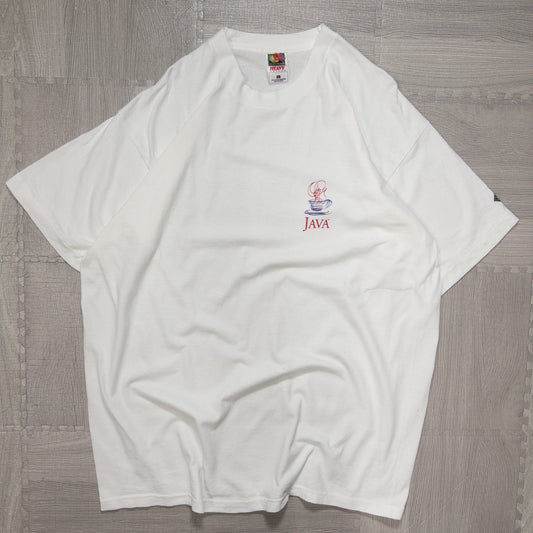 90s 企業T JAVA Ｔシャツ ホワイト XL カナダ製 シングルステッチ