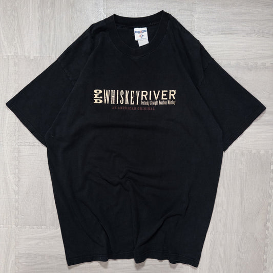 古着 00s OLD WHISKEY RIVER お酒 Ｔシャツ ブラック XL