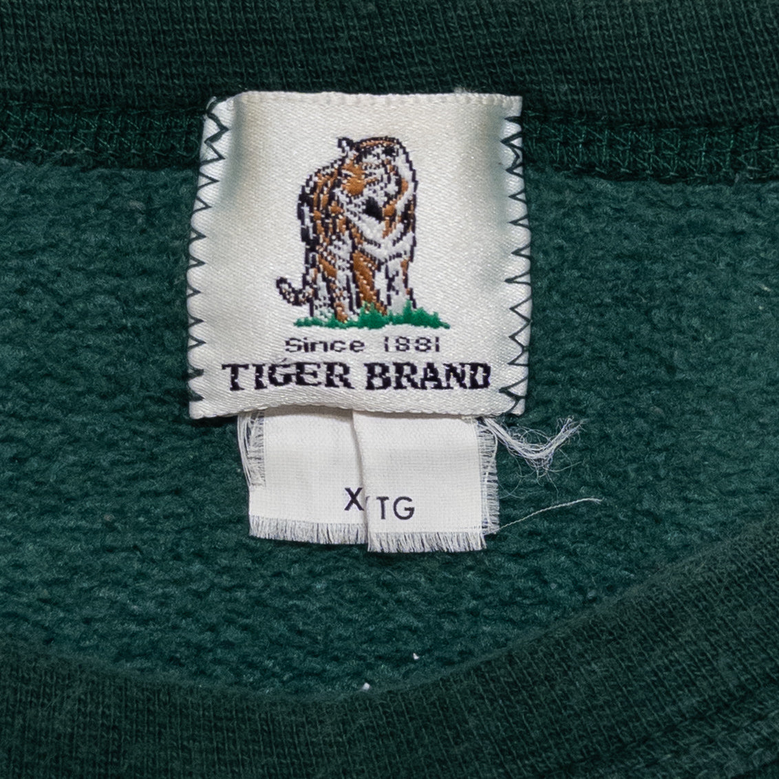 古着 90s TIGER BRAND ヘビーウエイト プリントスウェット X L